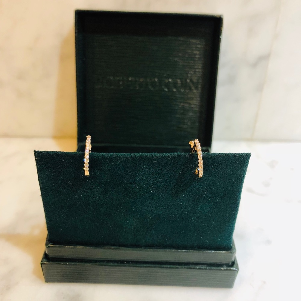 Roberto Coin 18K gold diamond hoop Earrings